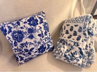 Blue and white decor