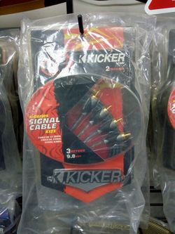 New Kicker car audio RCA signal cable 9.8 feet wire