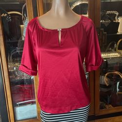Red Vintage Top W/ Rhinestones