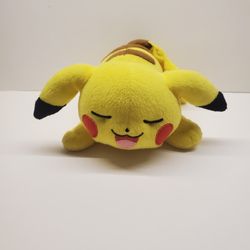 2017 Tomy Pokémon Nintendo Sleeping Pikachu Plush Stuffed Animal