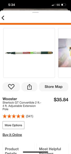 Wooster Sherlock GT Convertible 2 ft.-4 ft. Adjustable Extension Pole