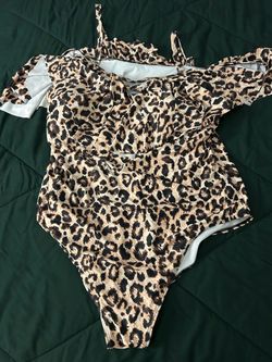 Leopard Print One-Piece Swimsuit