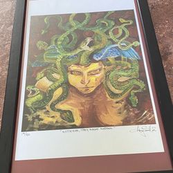 Limited Edition Framed Medusa Print Titled "WiTH EVE, THEY MADE MOTHER"  19/50 