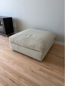 Large cream ottoman