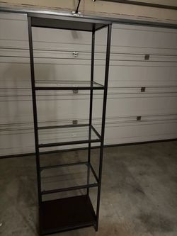 Metal and Glass Shelf Unit
