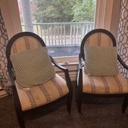 2 Custom Covered chairs 