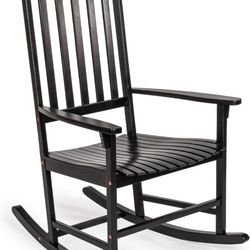 Black Wooden Rocking Chair 