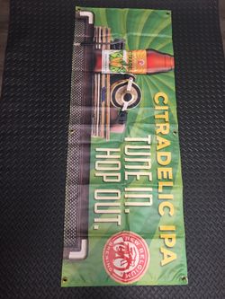 New Belgium Citradelic IPA Banner Breweriana 