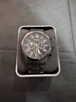 Fossil Grant BQ1743 Black Chronograph Men’s Watch + Box Extra Links