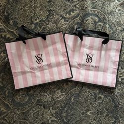 2 Victoria’s Secret Paper Gift Bags Size 9x12x5 