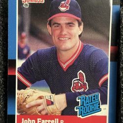 1987 Leaf Baseball Rated Rookie John Farrell #42 Cleveland Guardians