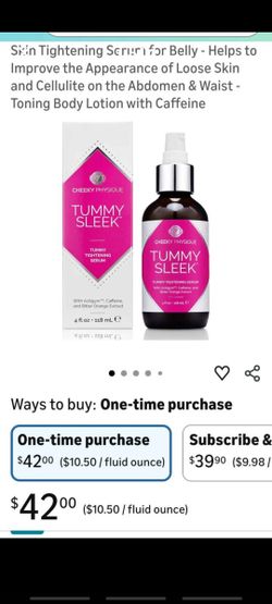 Tummy Tightening Serum With Caffeine Extrac $10