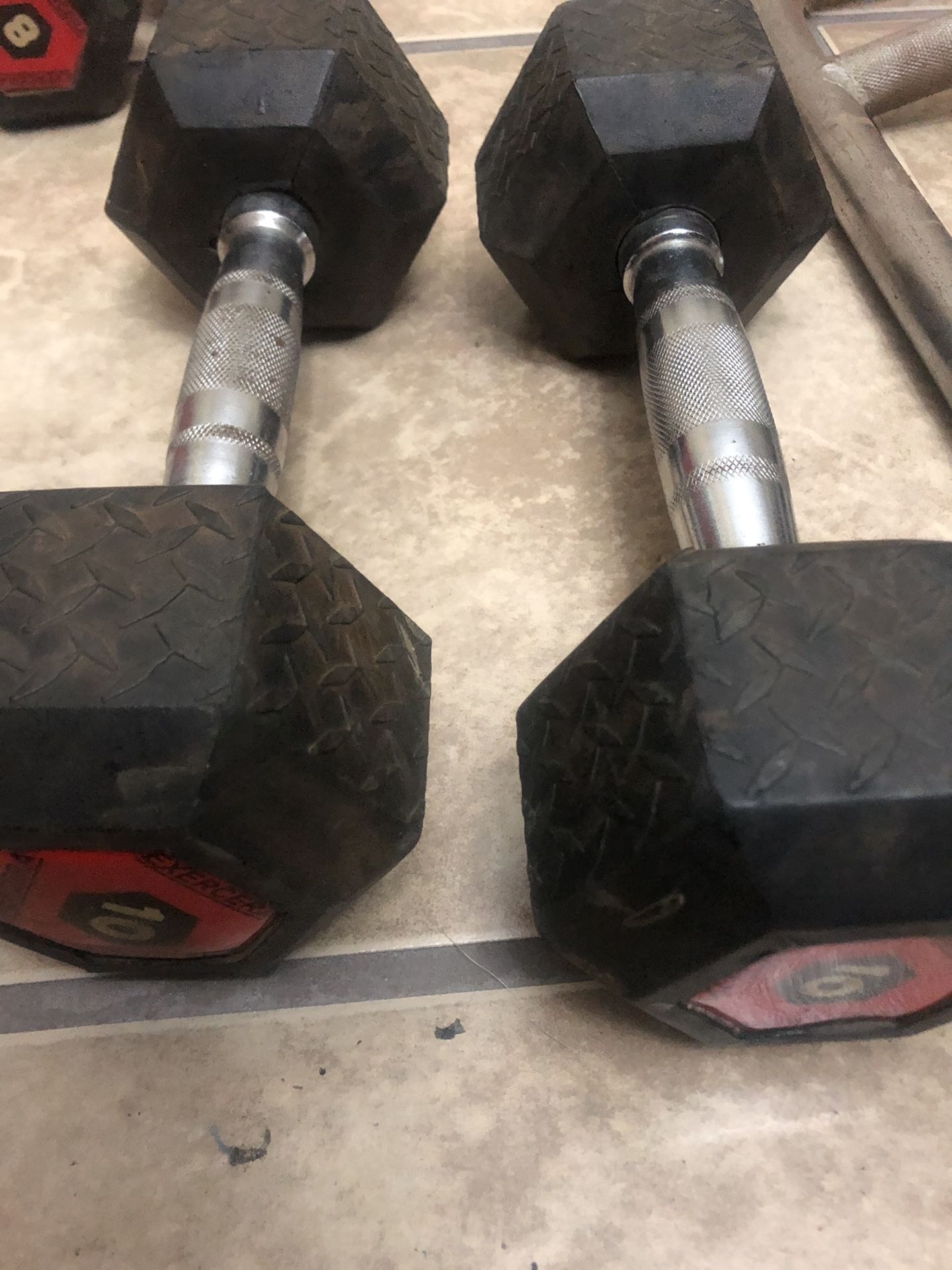 20lbs total pair neoprene dumbbells weights fitness