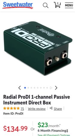 Radial ProDI 1-channel Passive Instrument Direct Box