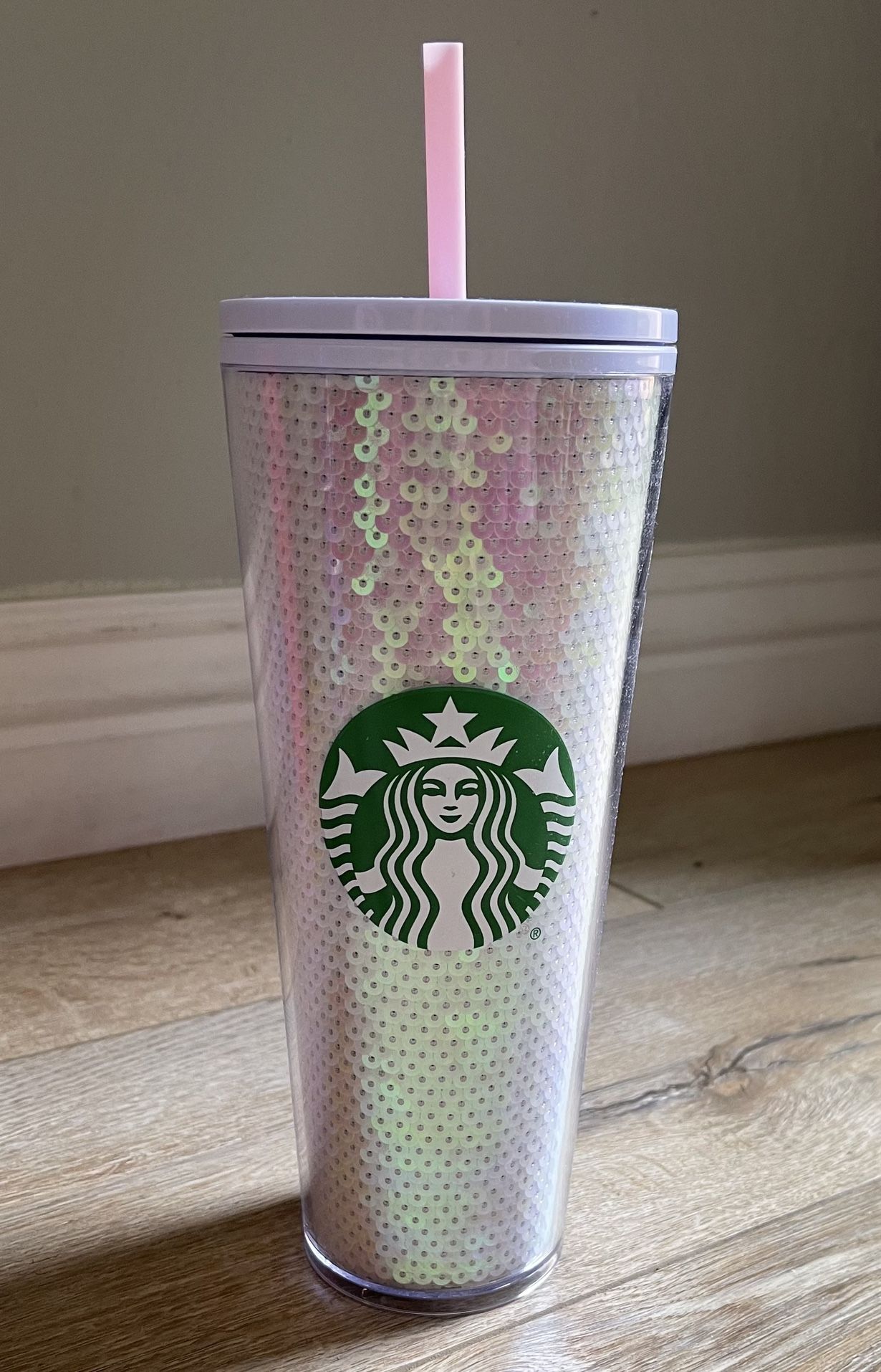 Starbucks 2020 Holiday Pink Sequin Tumbler NWT
