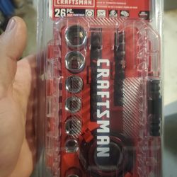 Craftsman 26-Piece Socket & Bit Set w/ Palm Ratchet