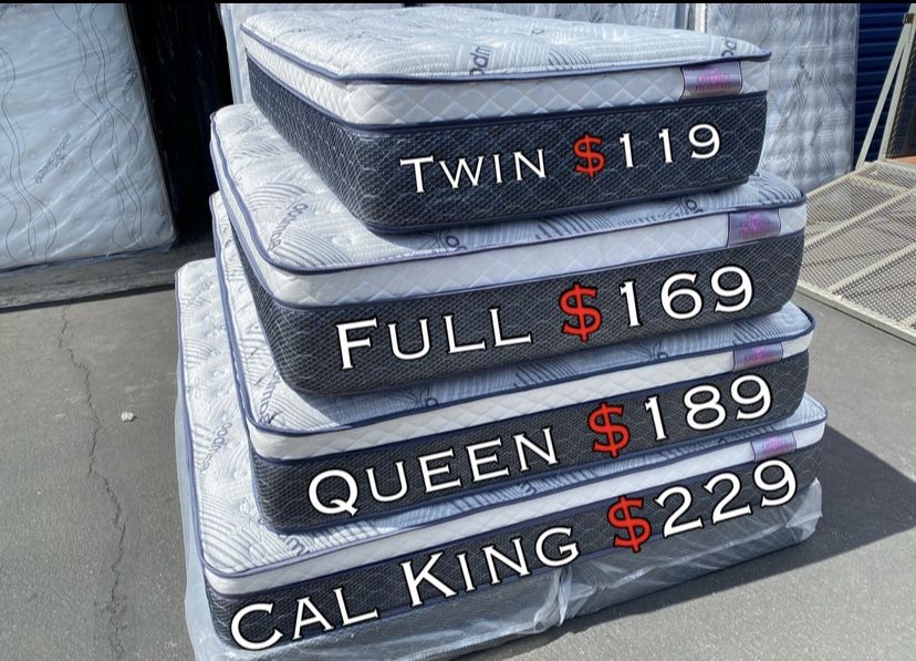 Queen Bamboo Plush Comfort Europillow Top 12inch Matres!