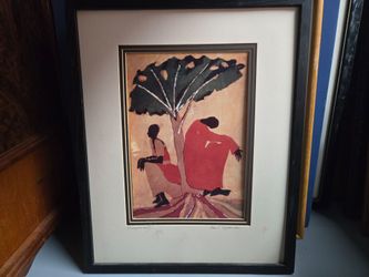 Paul Nzalamba "Disagreement" Framed Art Print