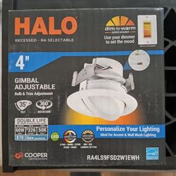 10x 4" Halo Adjustable Recessed Lights 