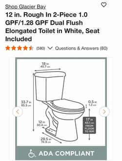 BRAND NEW DUAL FLUSH TOILET