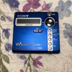 SONY WALKMAN MINIDISC RECORDER Player MZ-N707 Type-R MDLP Net Md WORKS Excellent