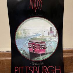Signed & Personalized Pittsburgh Poster From 1984 P Buckley Moss