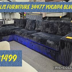 Beautifu Sectional XL 3 Pcs $1499 Corduroy Soft Black FREE LOCAL DELIVERY