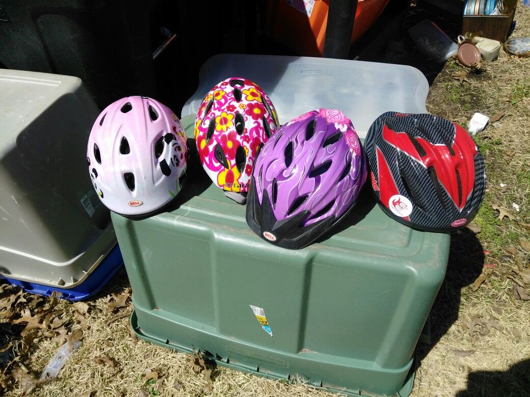 4 BIKE HELMETS READ DETAILS