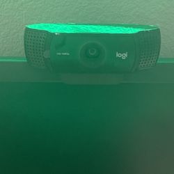 PC And Desk With LED Lights