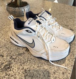 Nike Air Monarch White Navy Sneakers