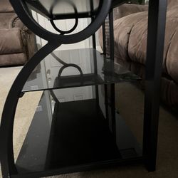 Black Glass Table 