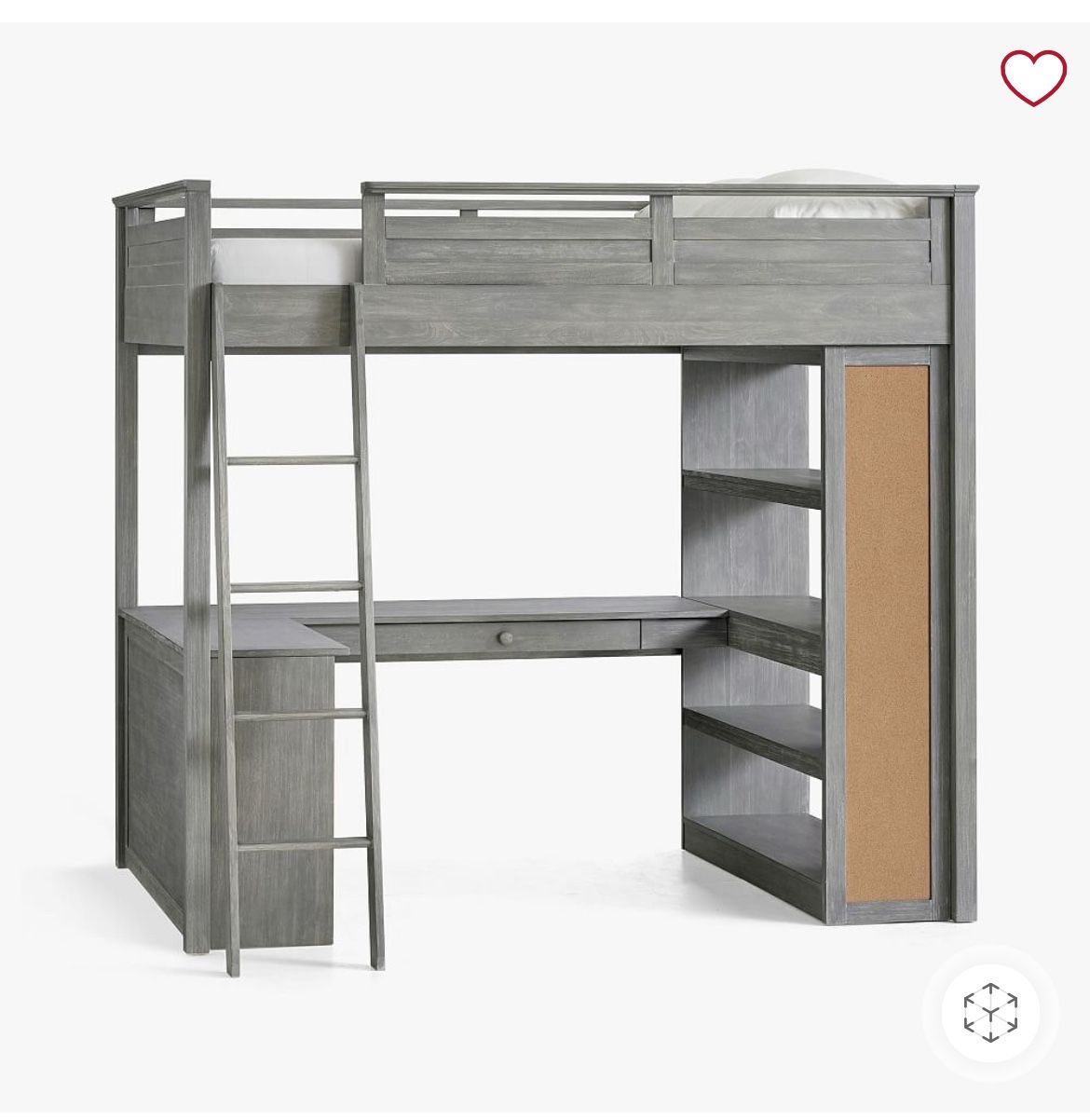 Pottery Barn Full Size Bunk Bed With Desk And Book Shelf.  $2400 New.