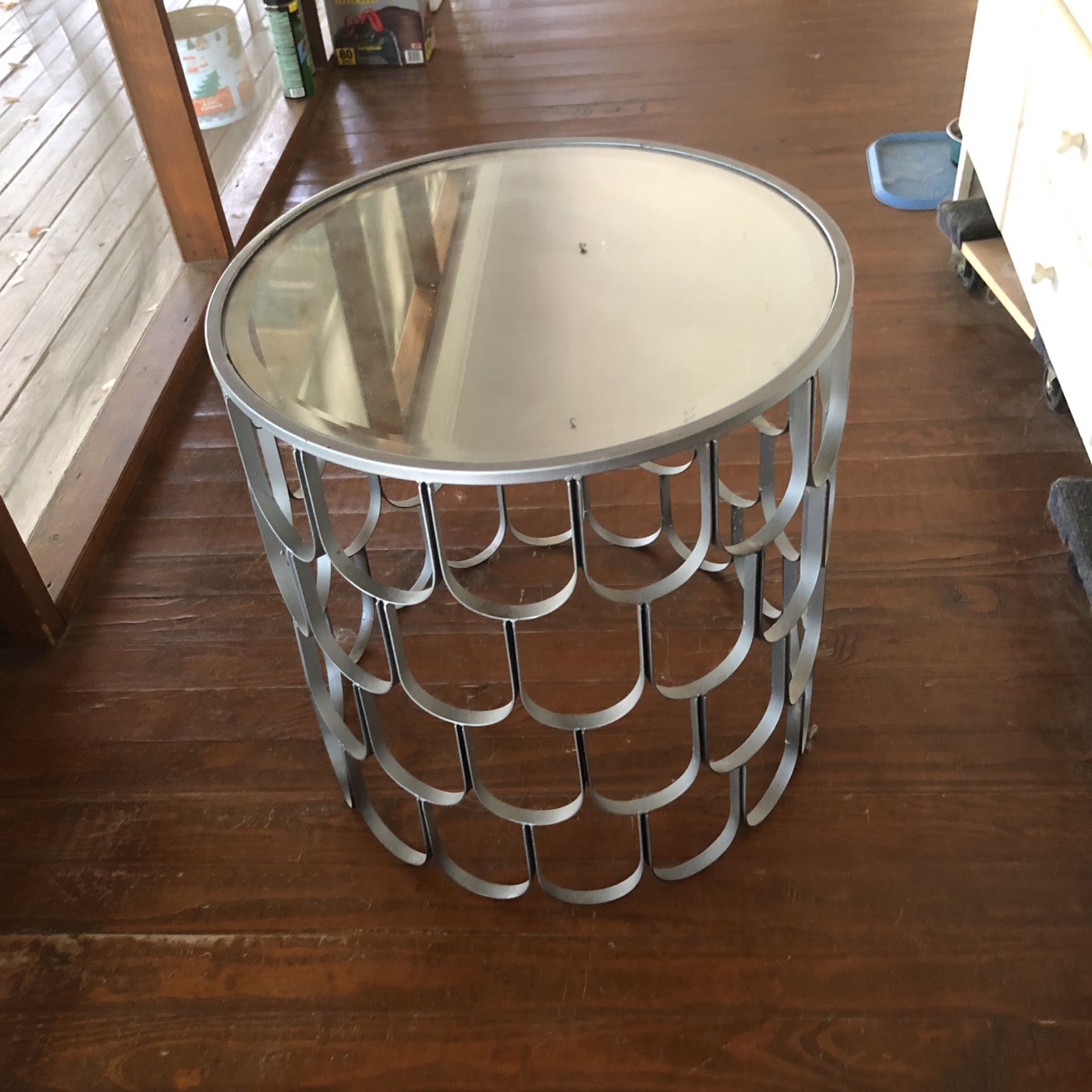 Mirrored Glass End table 