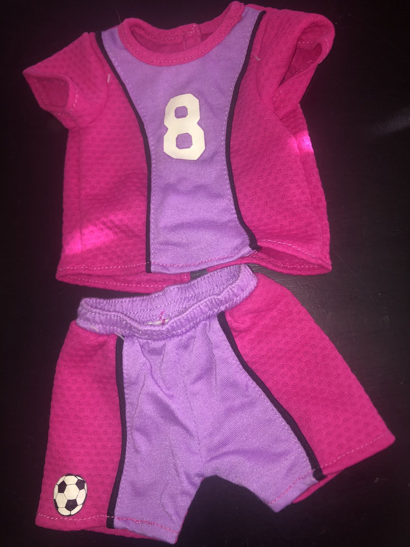 american girl doll soccer and softball uniform