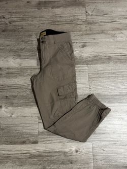 Democracy Women's Taupe Cargo Pants Activewear Elastic Waist Size 6