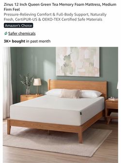 Zinus queen mattress 12 inch -  brand new in box