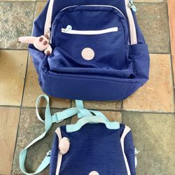 Kiplin Seoul medium backpack And  kiplin Kichirou Lunch Bag