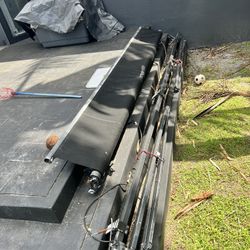 Parasoles De Motor Retractable De 20 Y 12 Pies Usado En Excelente Condición Con Control Awnings Remote, Motor Retractable Awings 20’ Y 12’ For Patio