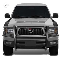 New 1998-2004 Toyota Tacoma Black Mild offroad Steel Full Front End Bumper Brush Grille Guard bar w brackets