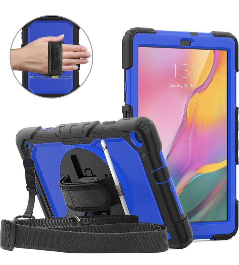 DUNNO Case for Samsung Galaxy Tab A 10.1 Inch 2019(SM-T510/T515) (Black/Blue)