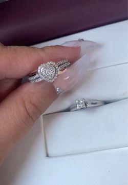 Promise ring and engagement ring