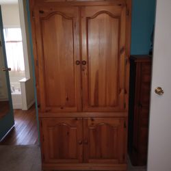 Wood TV Armoire