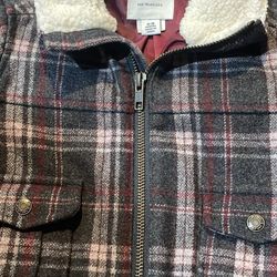 Plaid Sherpa Collar Bomber Jacket (Janie And Jack)
