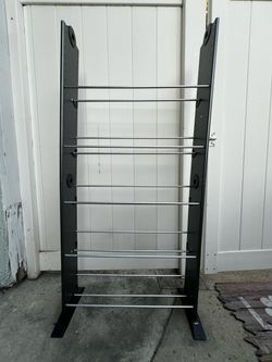 Black Metal Multi-Tier Shoe Rack