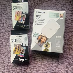 Canon Ivy Portable Printer + 2 Pack Film Prints 