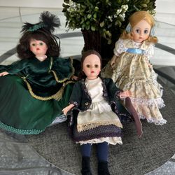 Madame Alexander Amy (Little Women), Scarlet (Gone with the Wind) Eliza (My Fair Lady) Doll Set of 3 USA