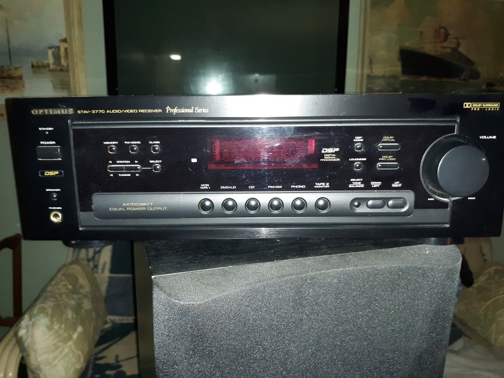 Optimus Professional Series Audio/Video Receiver with HTS-105-SW- WOOFER
