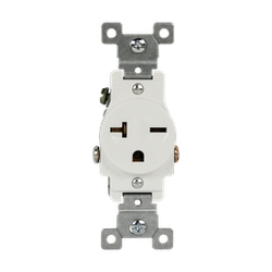 ENERLITES - Commercial Grade 20A Single Receptacle, 6-20R - WHITE