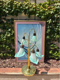 Hollywood Regency postmodern calla Lily flower lamp