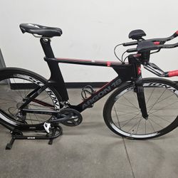 Triathlon Bike Argon 18 (Not Cervelo, Not Trek), Carbon Wheels Reynolds (Comparable Zipp) 